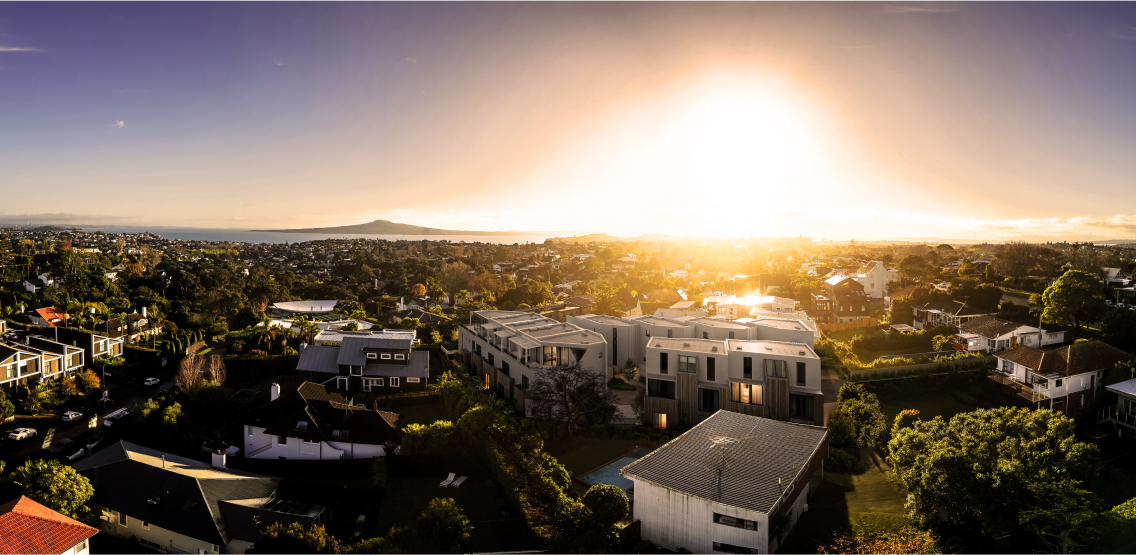 aldea exteriror drone view